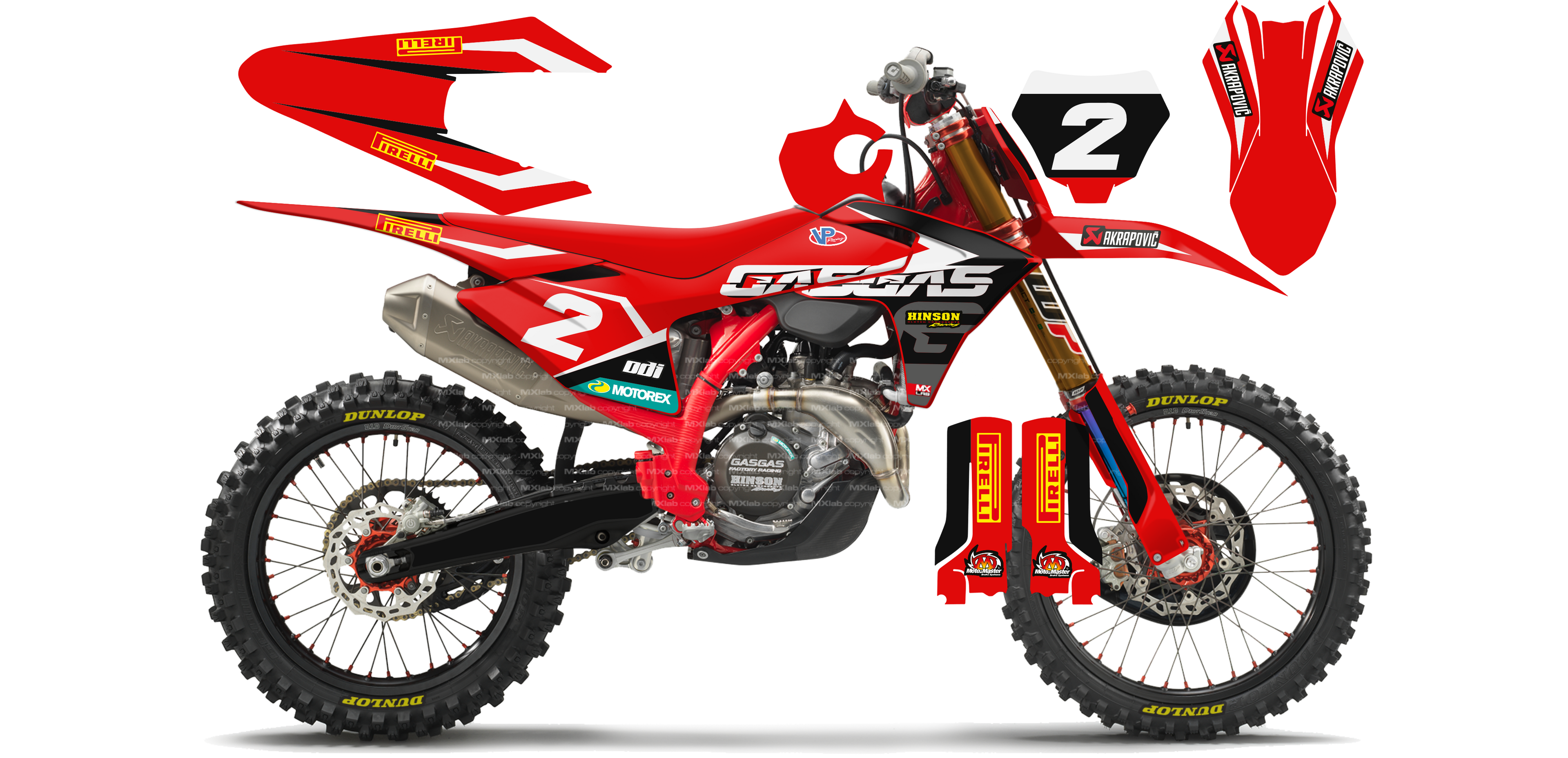Kit déco GasGas LAB2 - Motocross & Enduro personnalisable