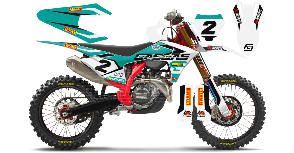 Kit déco GasGas LAB2 WHITE - Motocross & Enduro personnalisable
