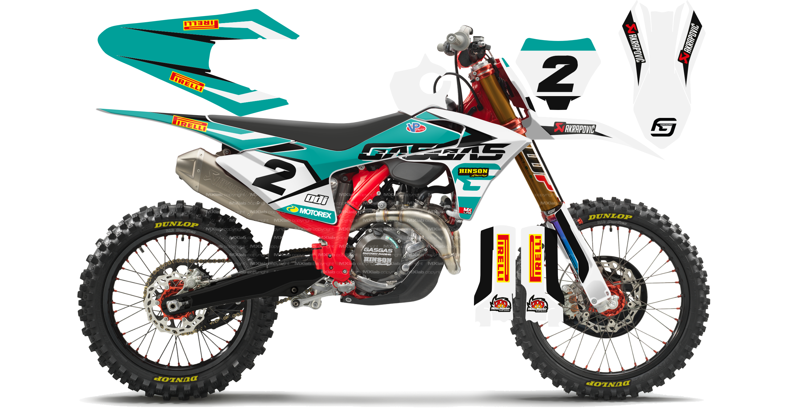 Kit déco GasGas LAB2 WHITE - Motocross & Enduro personnalisable