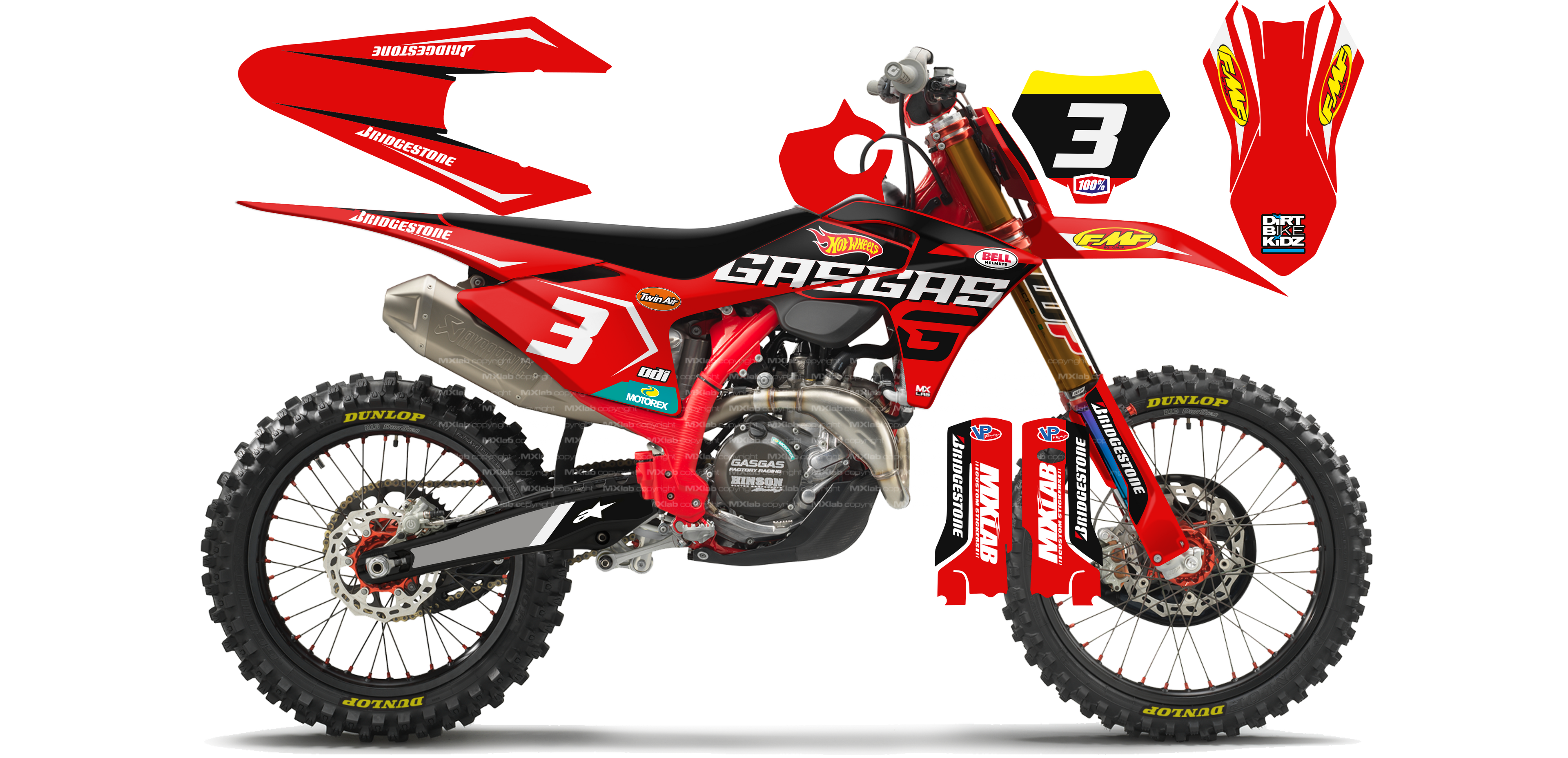 Kit déco GasGas LAB3 - Motocross & Enduro personnalisable