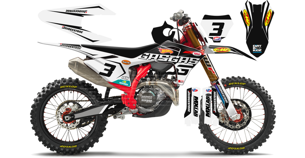 Kit déco GasGas LAB3 WHITE - Motocross & Enduro personnalisable