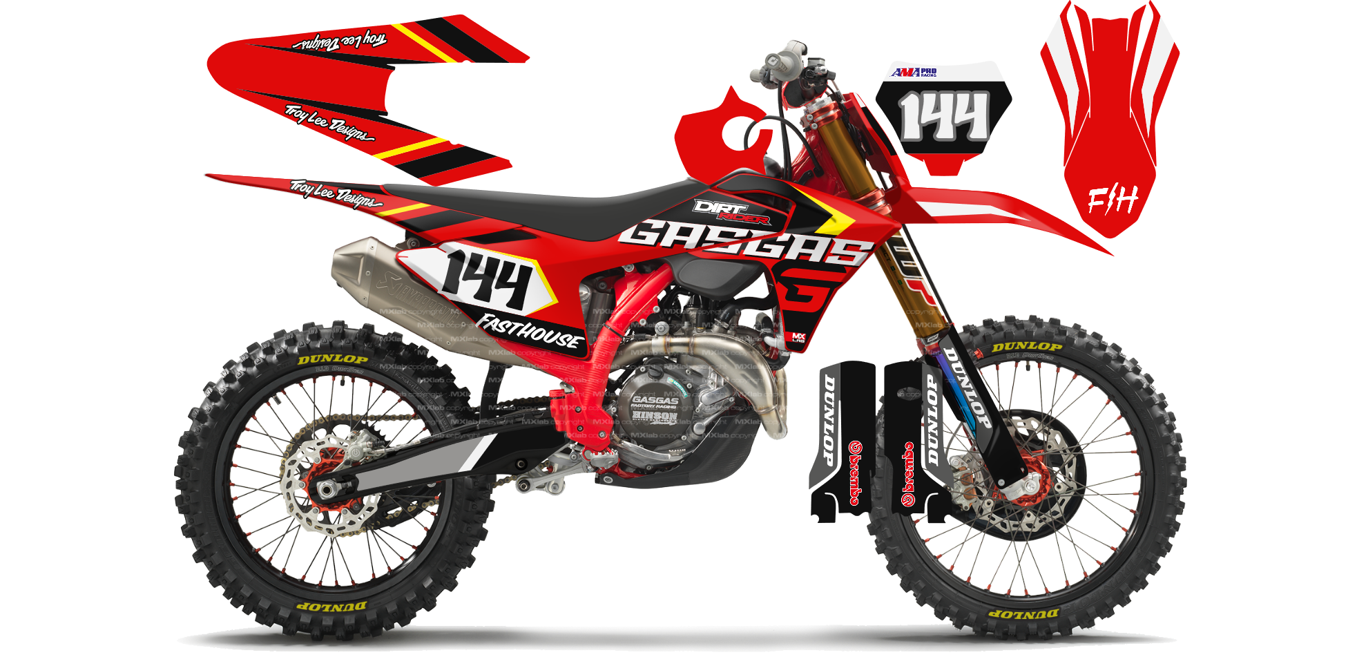 Kit déco GasGas LAB4 - Motocross & Enduro personnalisable