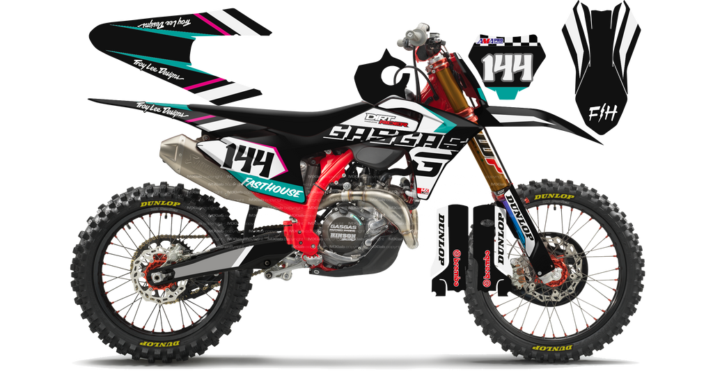 Kit déco GasGas LAB4 BLACK - Motocross & Enduro personnalisable