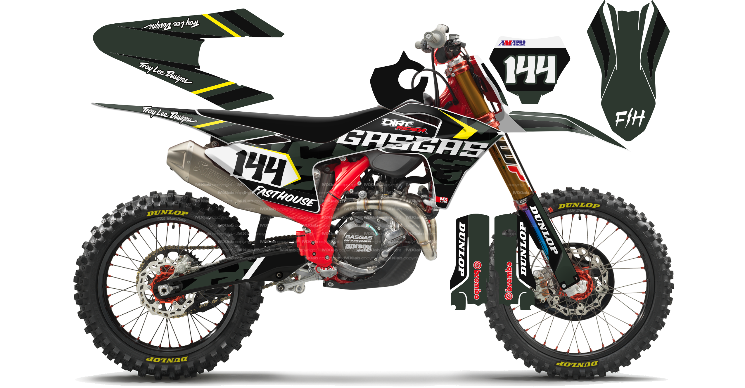Kit déco GasGas LAB4 CAMO - Motocross & Enduro personnalisable