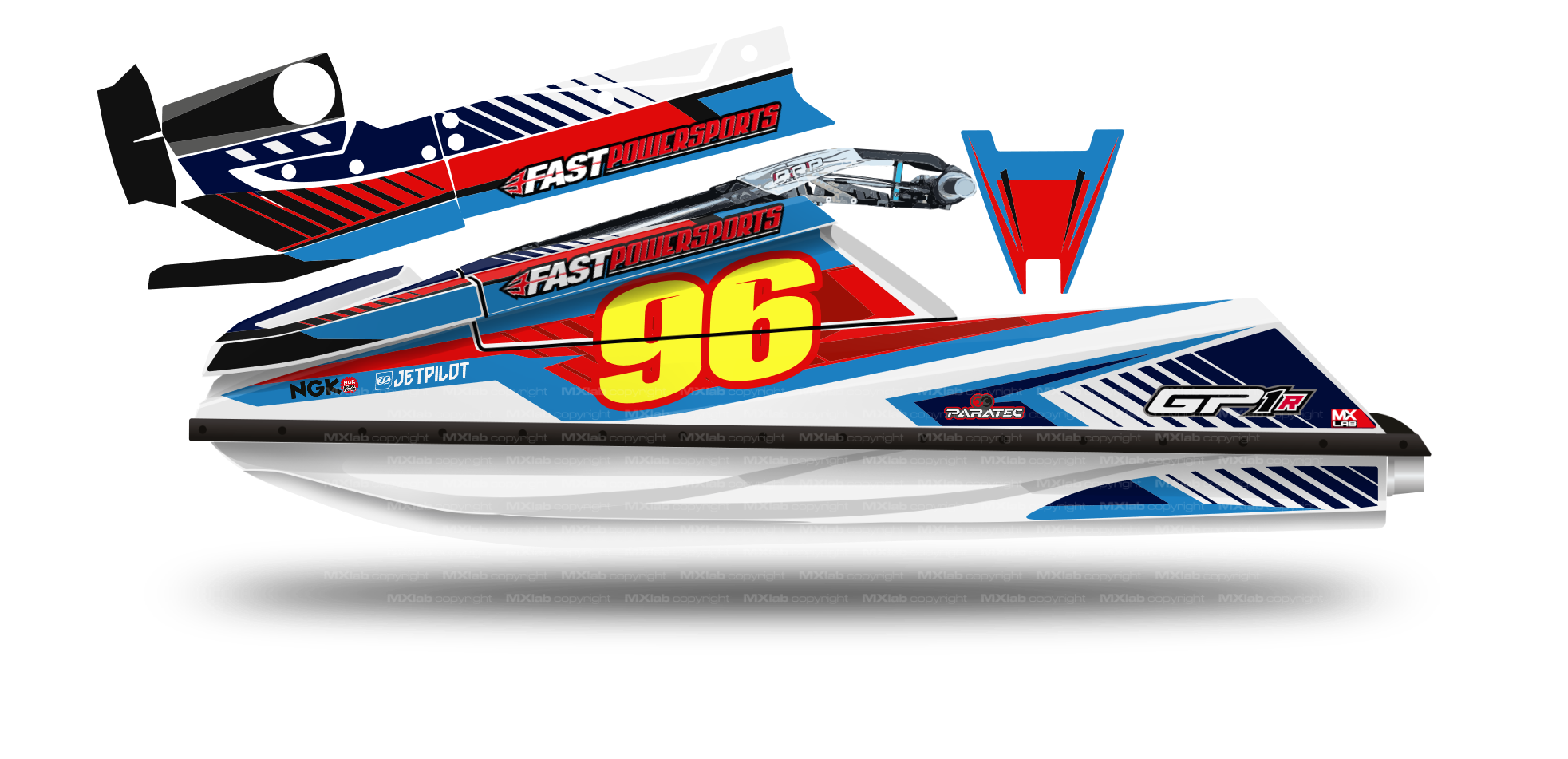 Fast Powersport GP1R LAB1 Brown graphic kit
