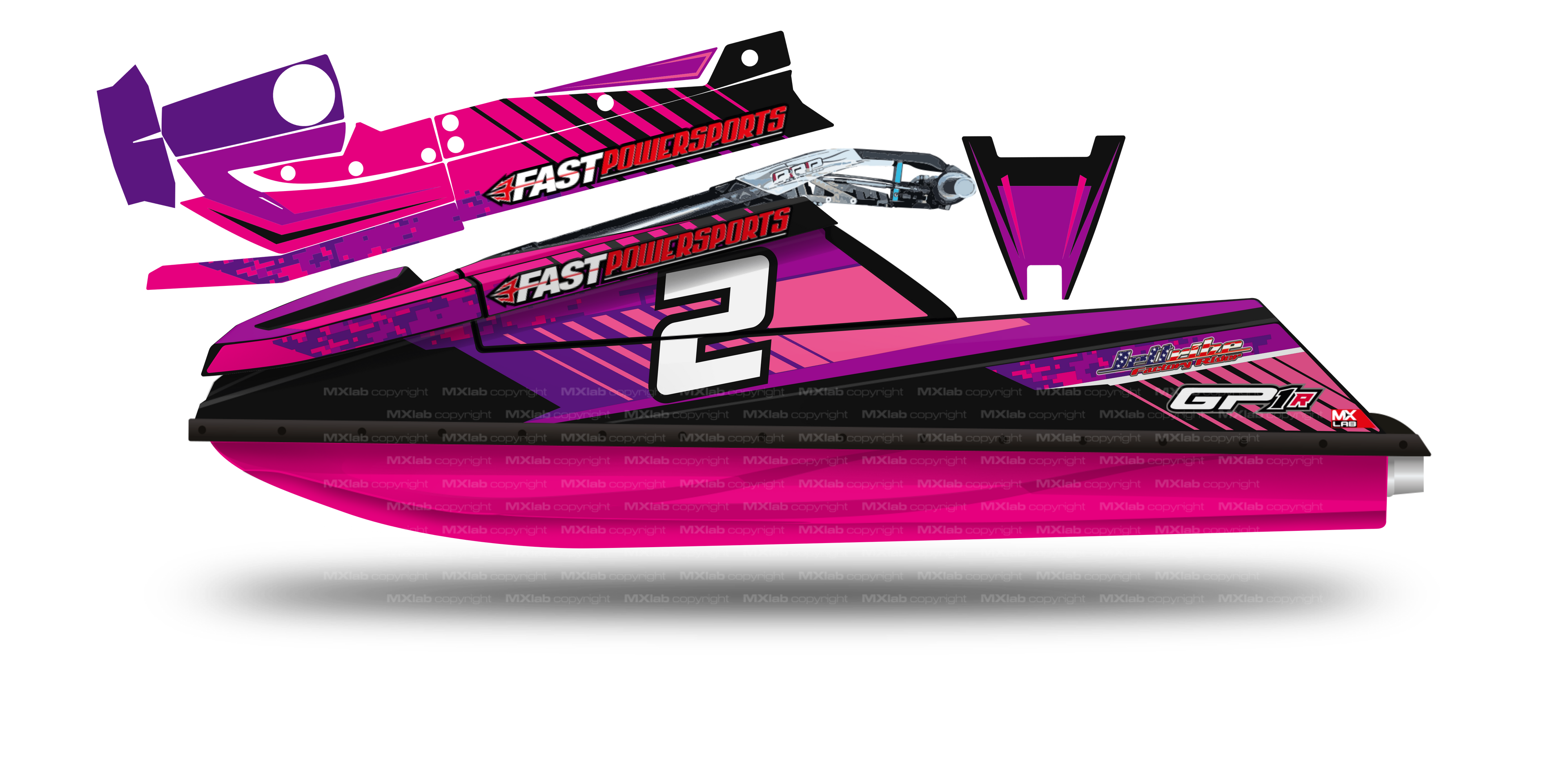 Fast Powersport GP1R LAB1 Brown graphic kit