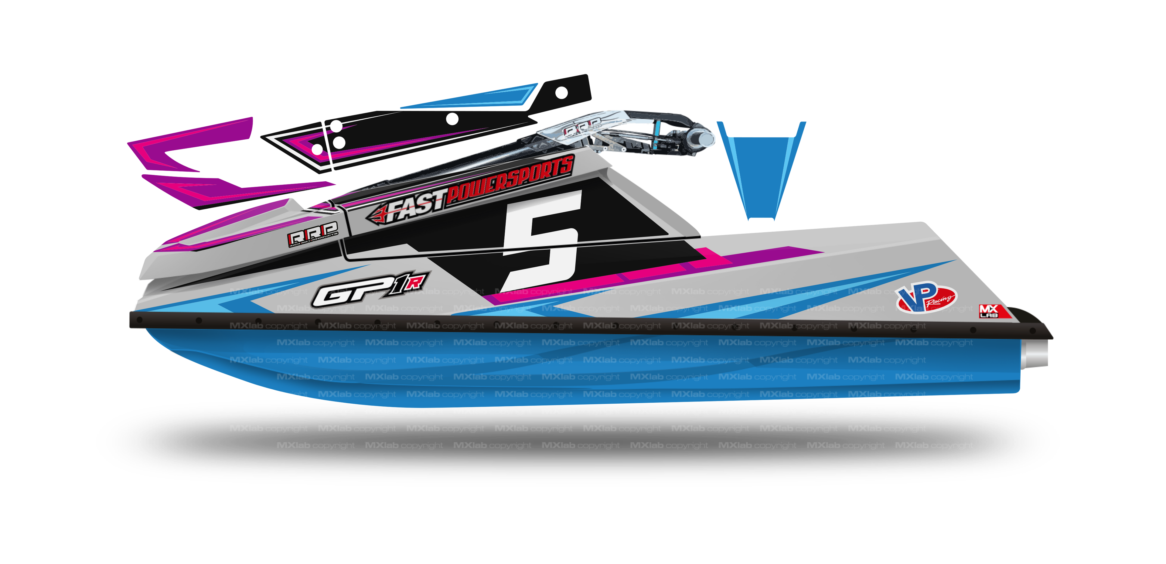 Fast Powersport GP1R LAB1 Brown graphic kit