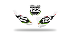 Fonds de plaque Kawasaki LAB2 WHITE - Motocross & Enduro personnalisable