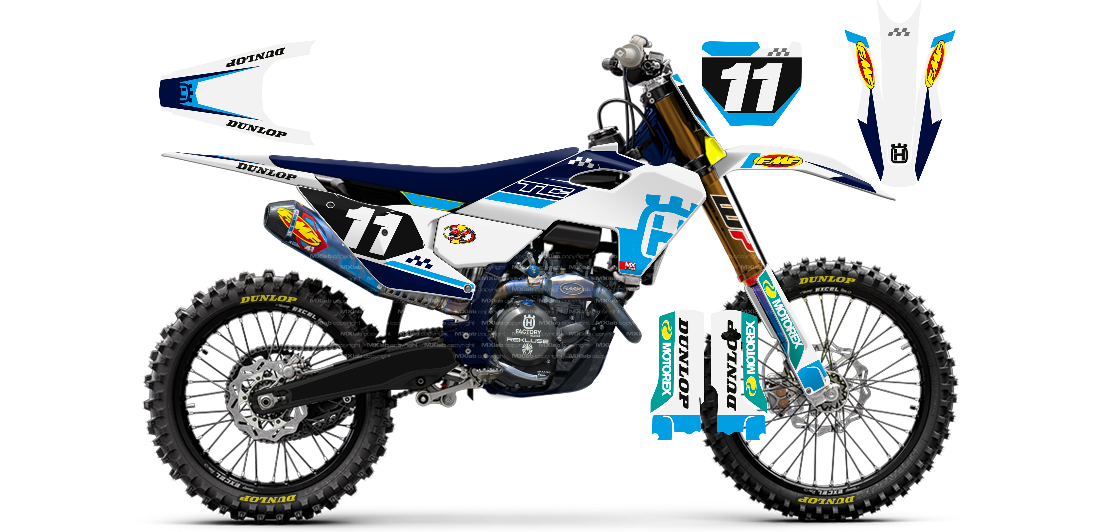 Kit déco Husqvarna LAB1 - Motocross & Enduro personnalisable