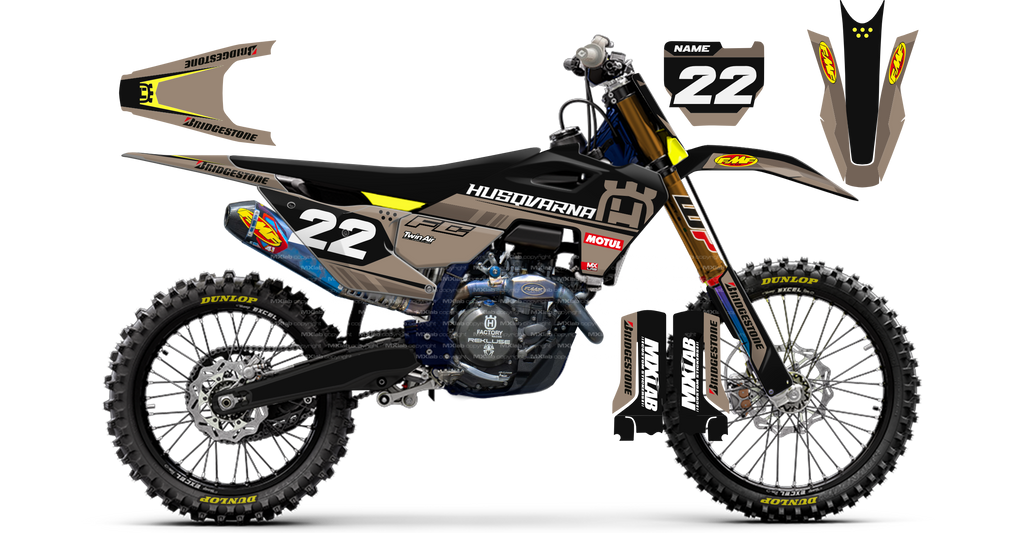 Kit déco Husqvarna LAB2 SAND - Motocross & Enduro personnalisable