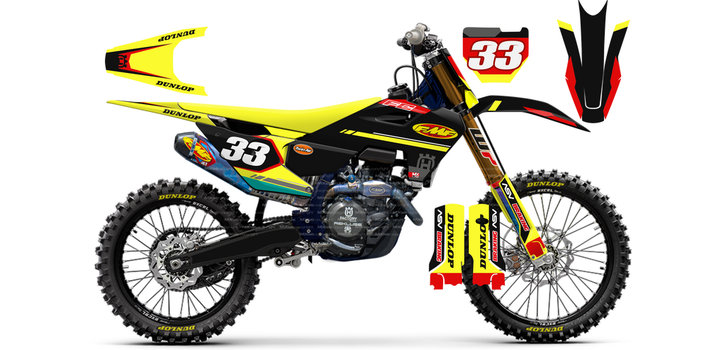 Kit déco Husqvarna LAB3 BLACK - Motocross & Enduro personnalisable