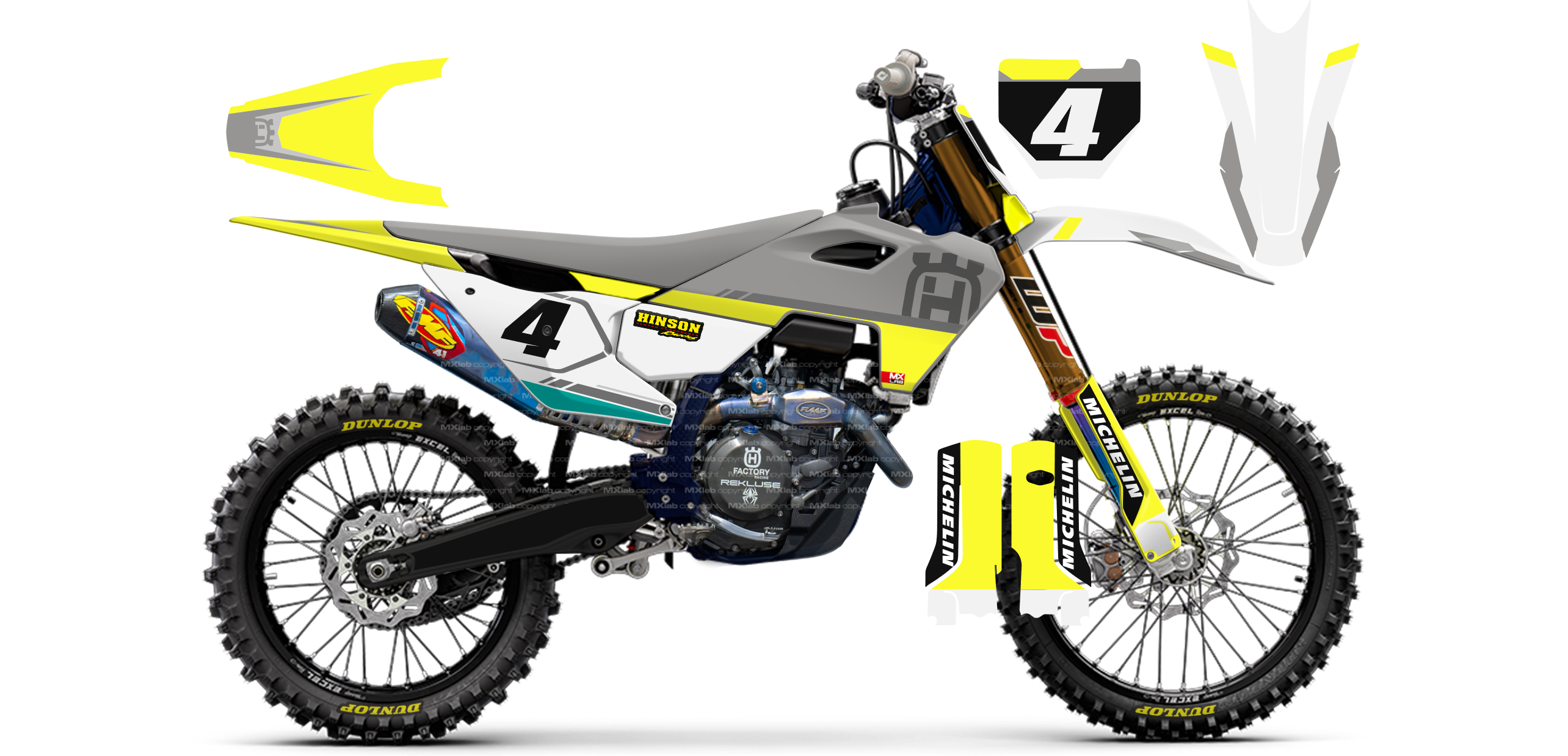 Kit déco Husqvarna LAB4 - Motocross & Enduro personnalisable