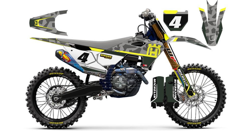 Kit déco Husqvarna LAB4 CAMO - Motocross & Enduro personnalisable