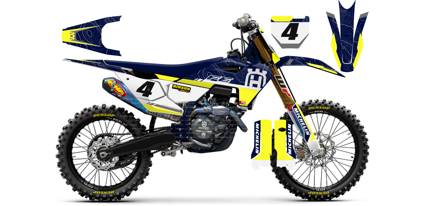 Kit déco Husqvarna LAB4 LINE - Motocross & Enduro personnalisable