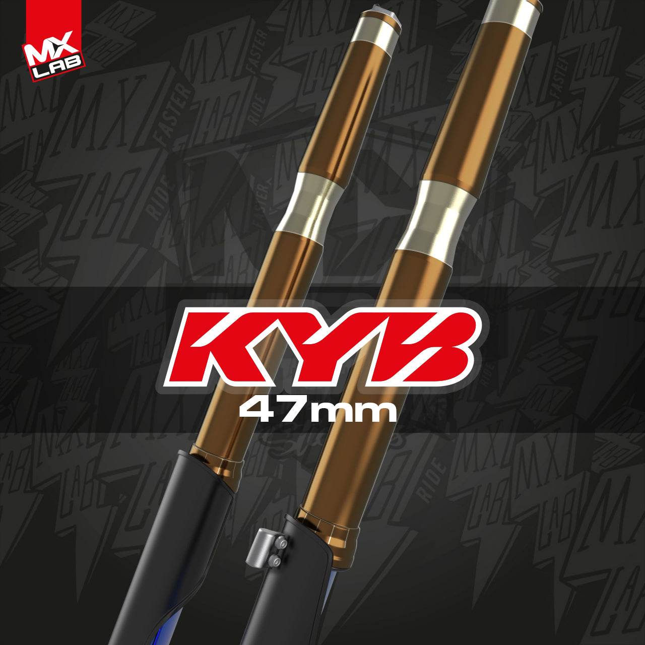 Kit déco de fourche Kayaba 47mm "Usine"