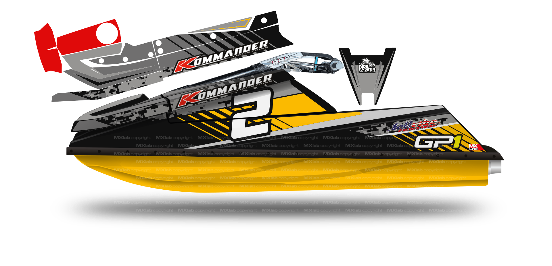 Kommander GP1R LAB2 graphic kit