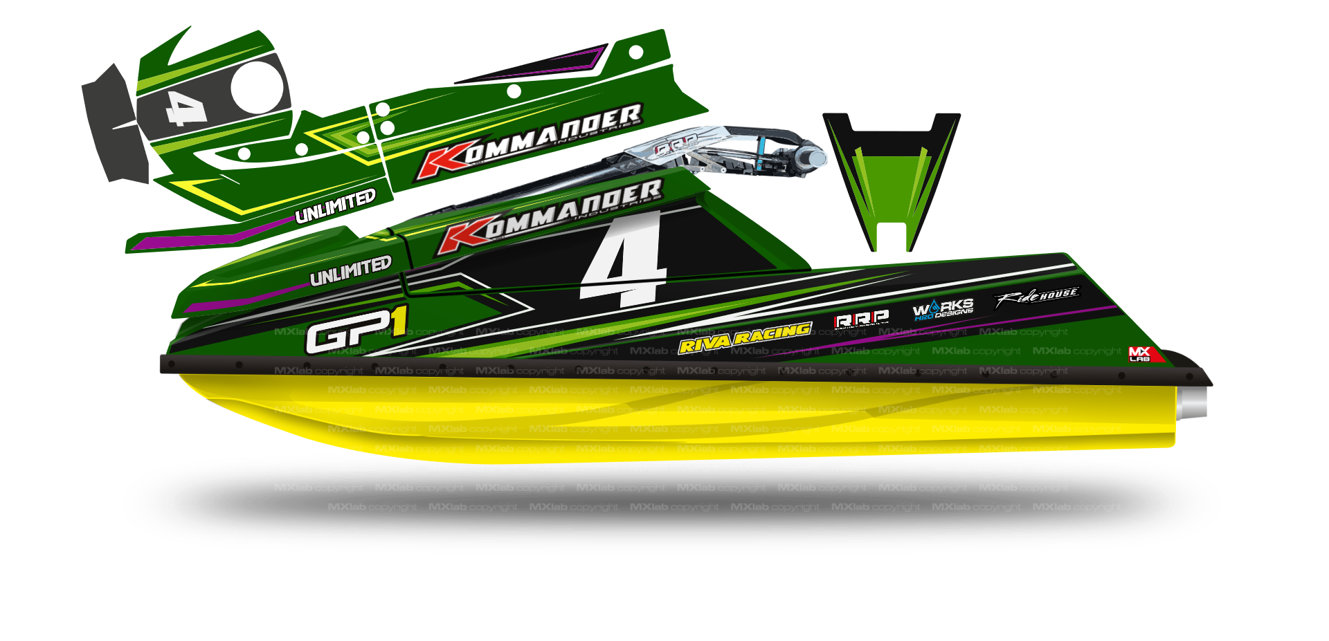 Kommander GP1R LAB4 graphic kit