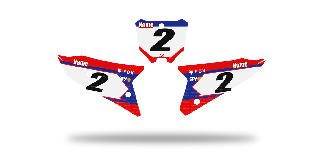 Fonds de plaque Honda CR CRF LAB2 RED - Motocross & Enduro personnalisable