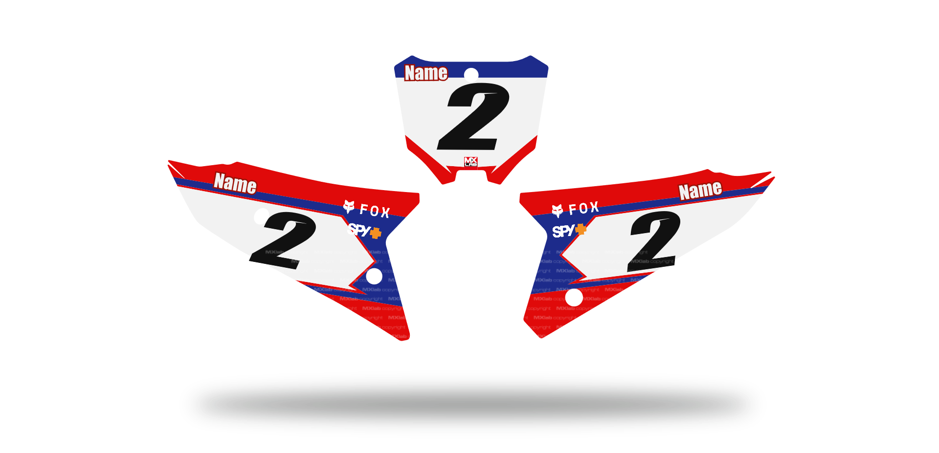 Fonds de plaque Honda CR CRF LAB2 RED - Motocross & Enduro personnalisable