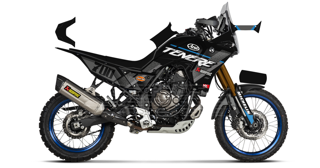Kit déco Yamaha Ténéré 700 LAB1 BLACK - Trail personnalisable