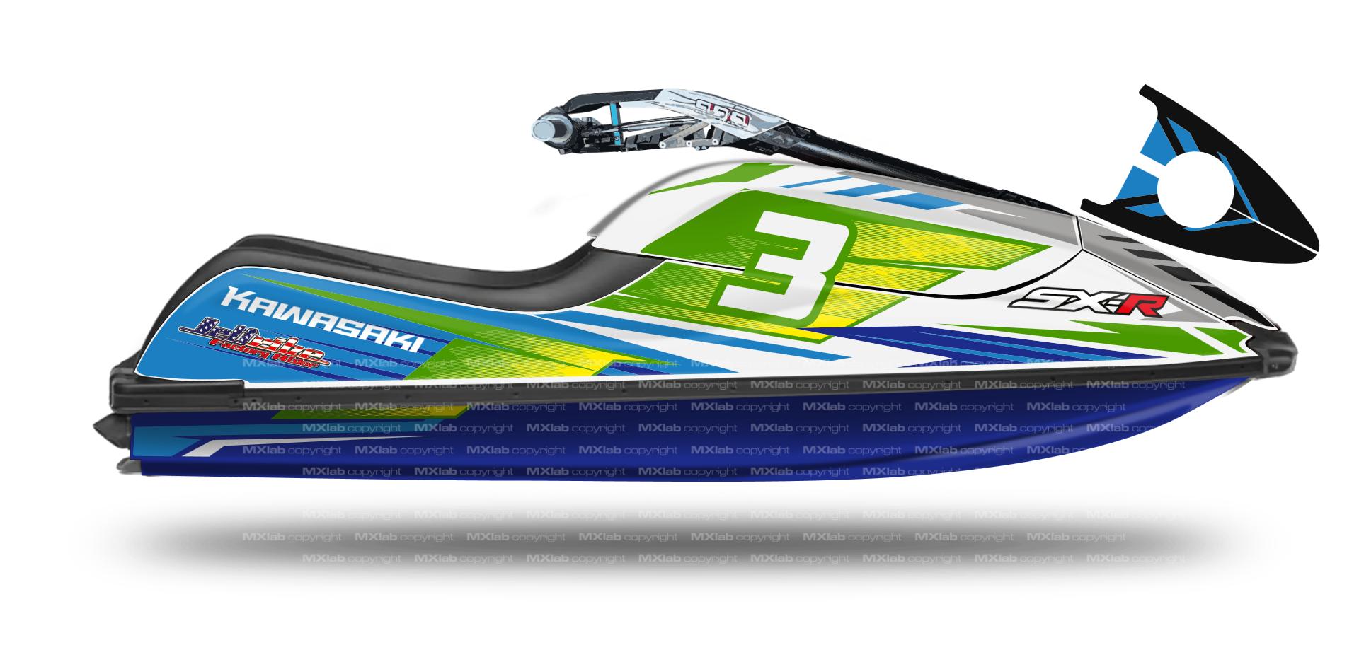 Kawasaki SXR 800 LAB3 Graphic Kit - 