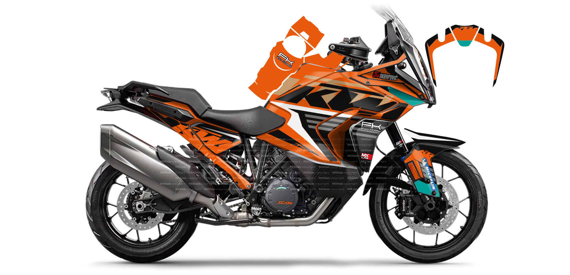 Kit déco KTM 1290 Super Adventure LAB1 - Trail personnalisable