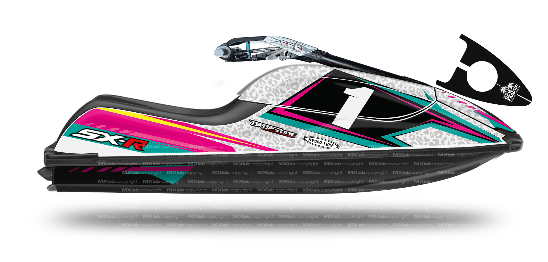 Kawasaki SXR 800 LAB1 blanc Graphic Kit - 
