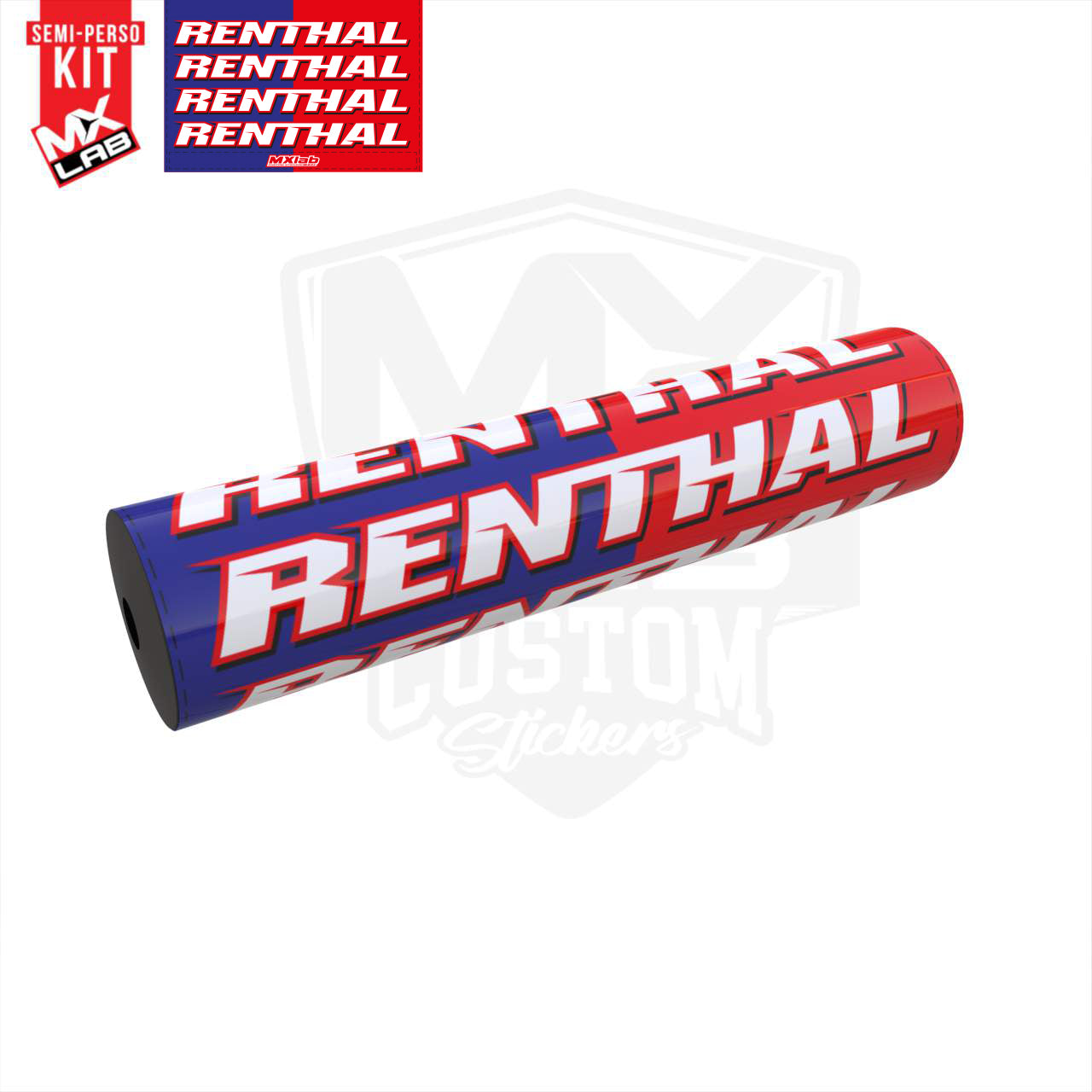 Renthal Blue/Red Handlebar Foam graphic kit