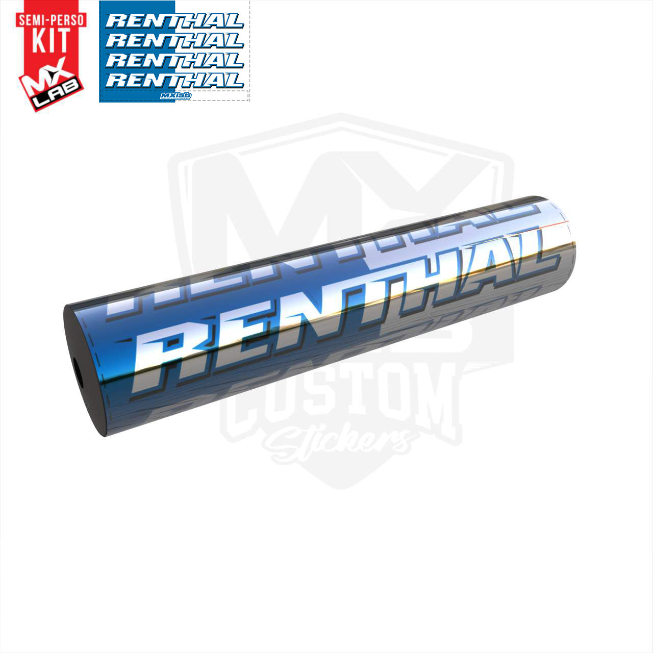 Renthal Light blue Handlebar Foam graphic kit