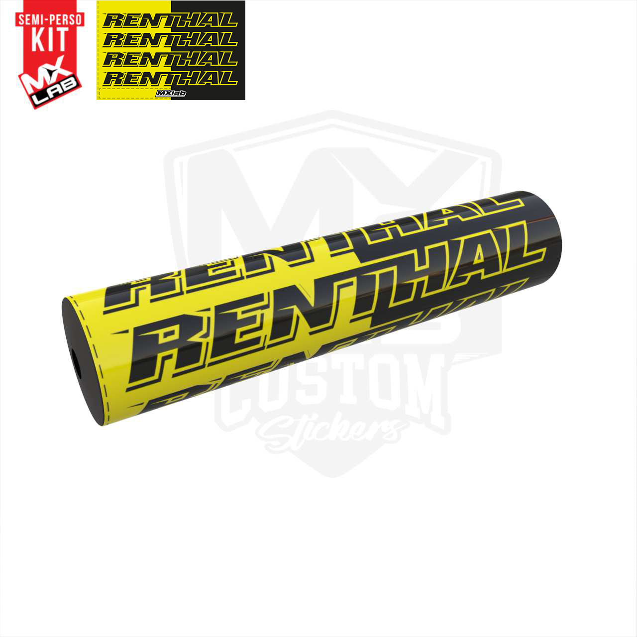 Renthal Yellow/Black Handlebar Foam graphic kit