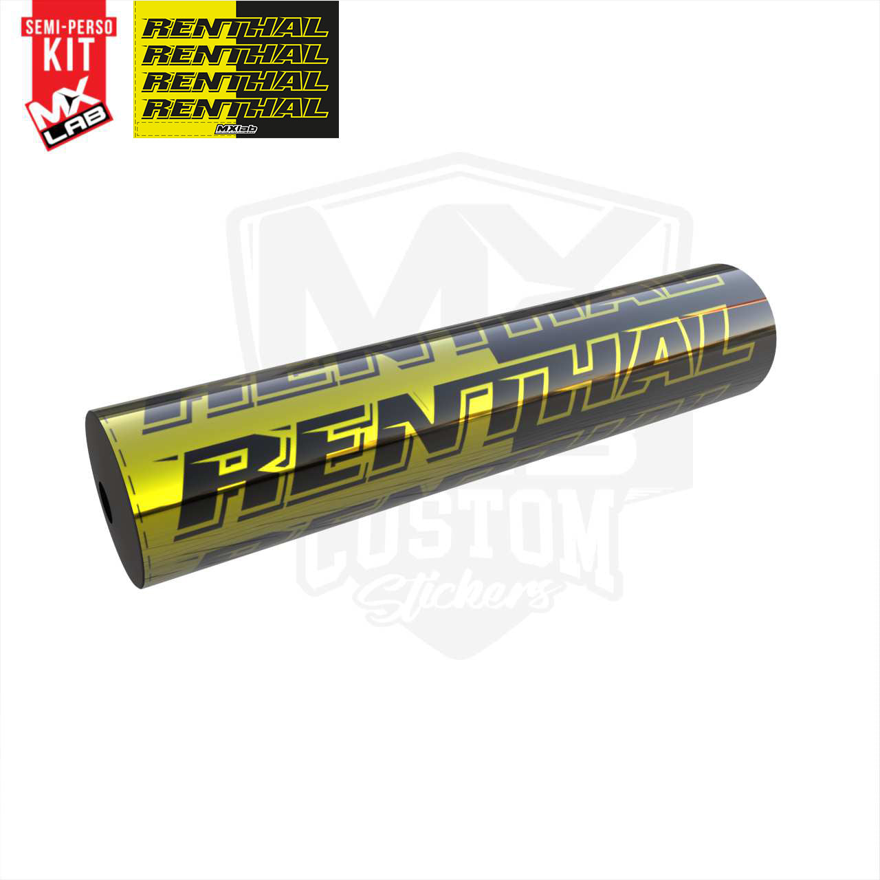 Renthal Yellow/Black Handlebar Foam graphic kit