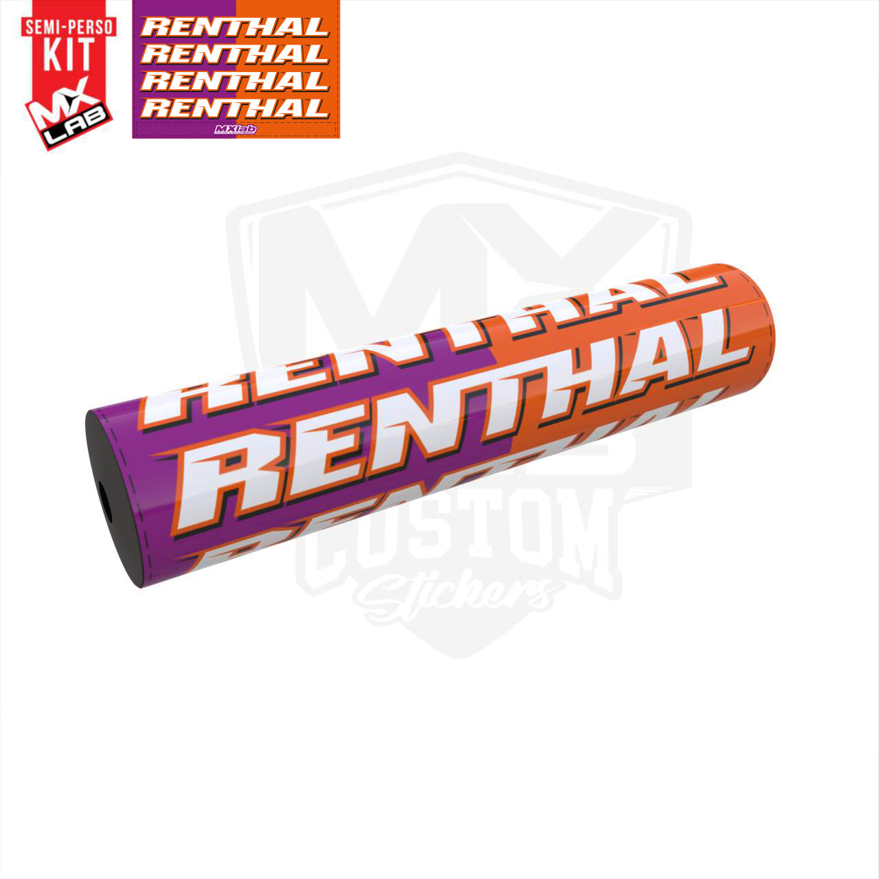 Renthal Orange/Purple Handlebar Foam graphic kit