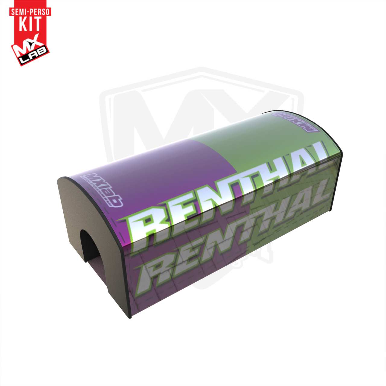 Renthal Green/Purple Handlebar Foam graphic kit