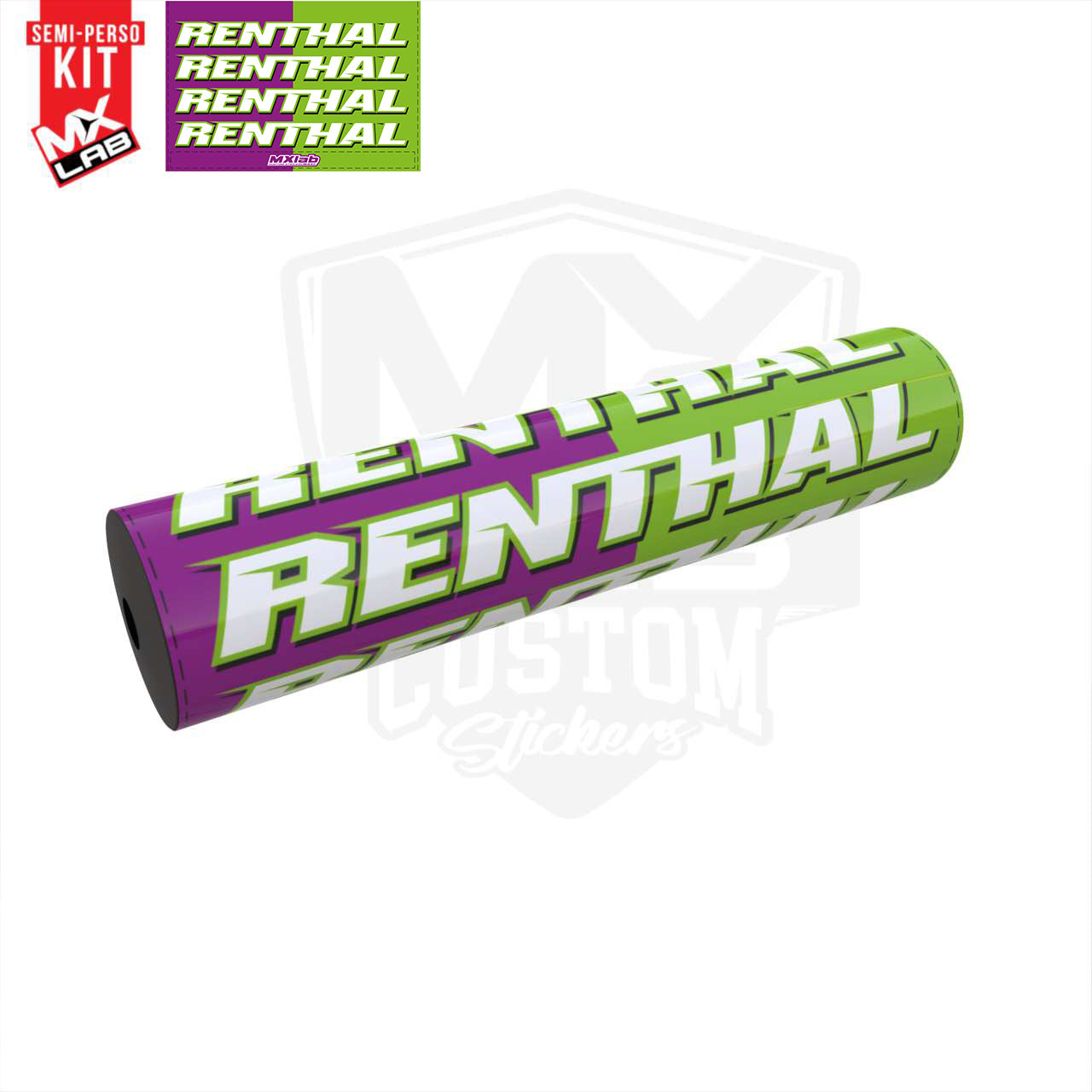 Renthal Green/Purple Handlebar Foam graphic kit