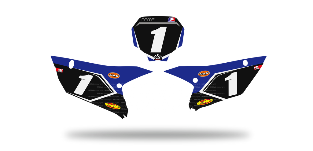 Fonds de plaque Yamaha YZF LAB1 - Motocross & Enduro personnalisable