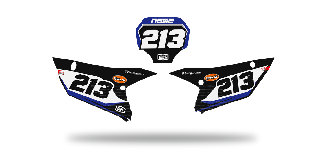 Fonds de plaque Yamaha YZF LAB2 - Motocross & Enduro personnalisable