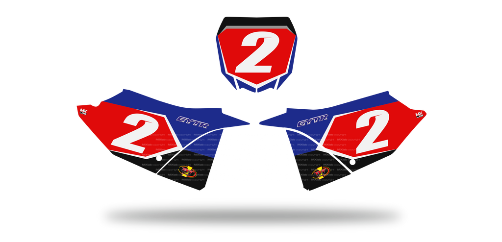 Fonds de plaque Yamaha YZ LAB2 - Motocross & Enduro personnalisable