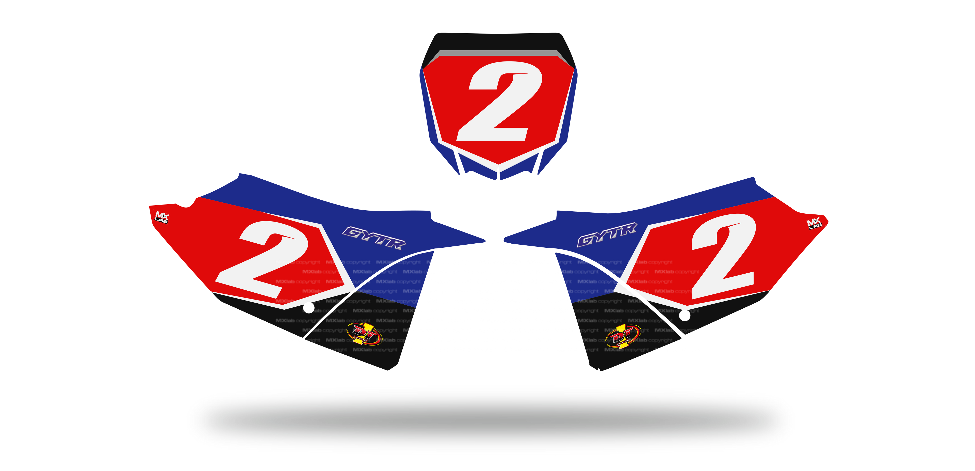 Fonds de plaque Yamaha YZ LAB2 - Motocross & Enduro personnalisable