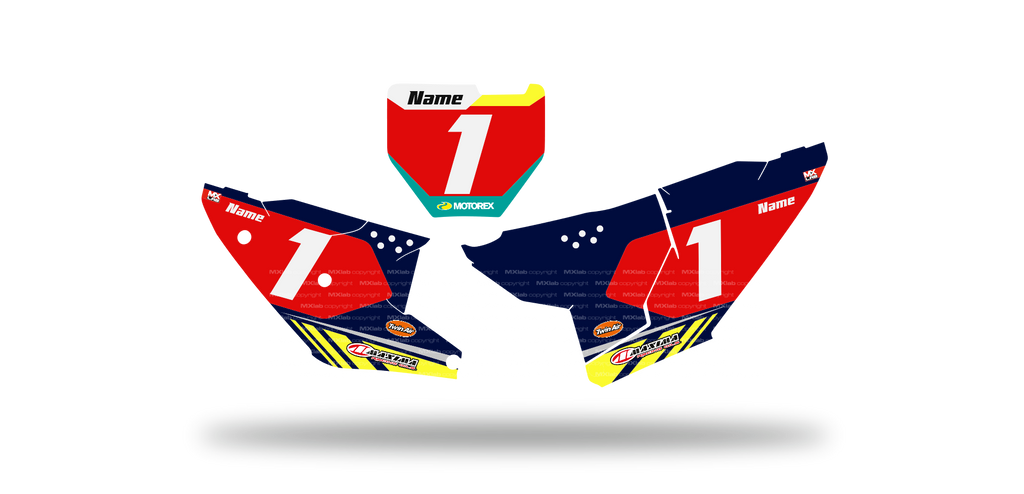 Fonds de plaque Husqvarna LAB1 BLUE - Motocross & Enduro personnalisable
