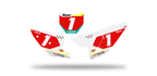 Fonds de plaque Husqvarna LAB1 WHITE - Motocross & Enduro personnalisable