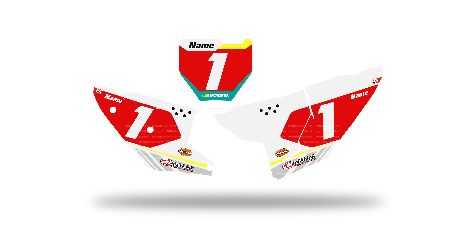 Fonds de plaque Husqvarna LAB1 WHITE - Motocross & Enduro personnalisable