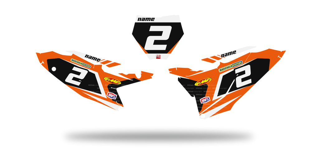 Fonds de plaque KTM LAB2 - Motocross & Enduro personnalisable