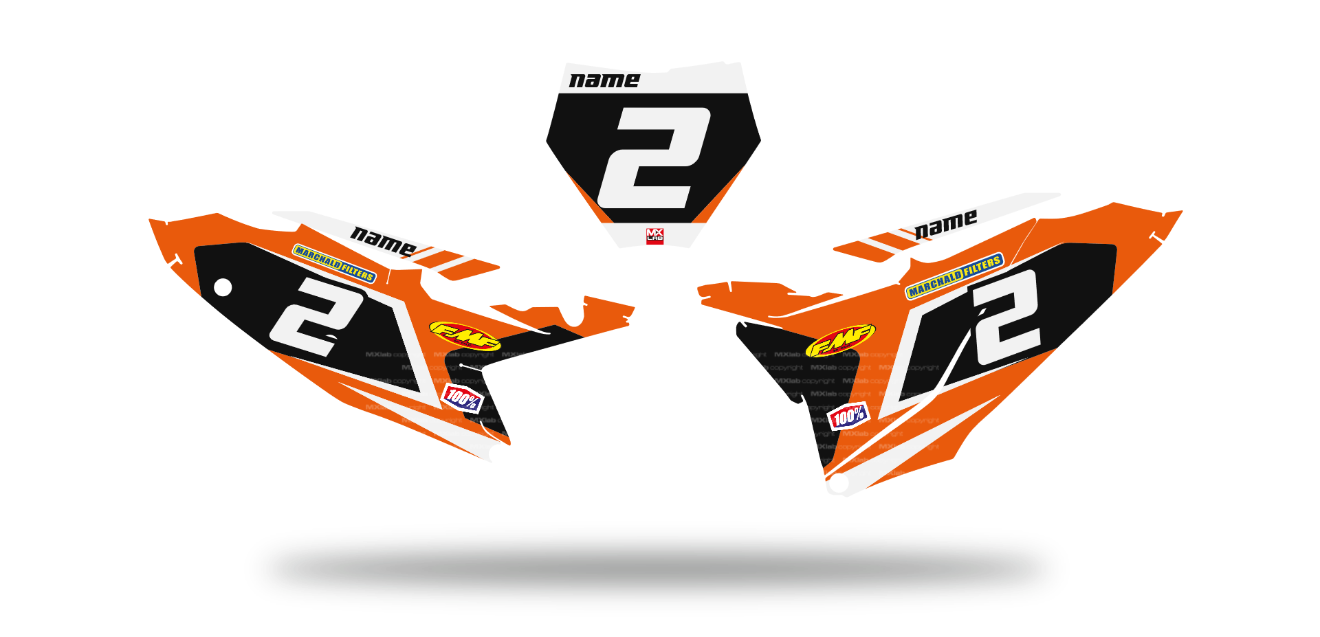 Fonds de plaque KTM LAB2 - Motocross & Enduro personnalisable
