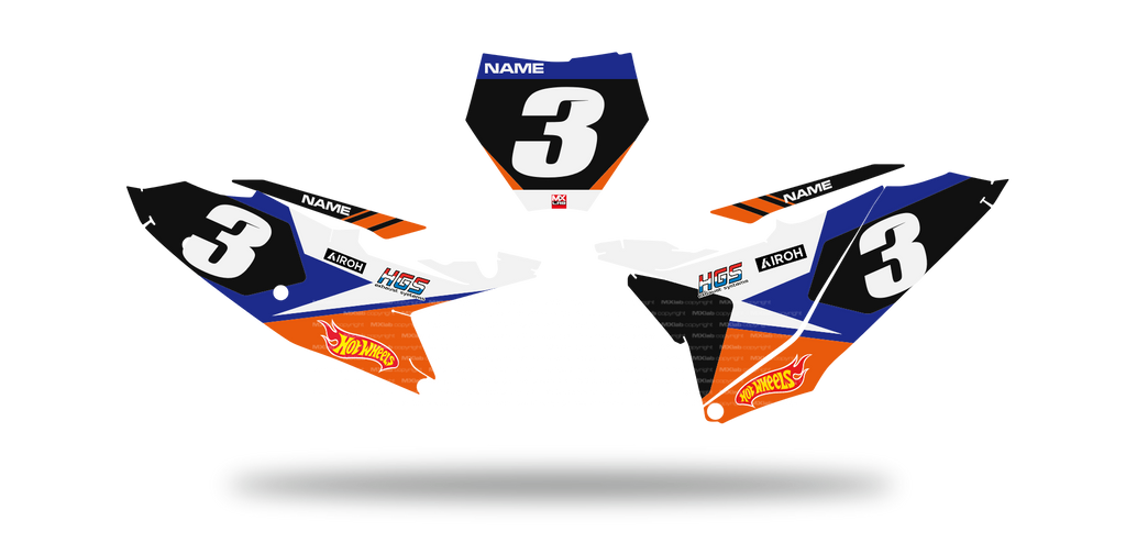 Fonds de plaque KTM LAB3 - Motocross & Enduro personnalisable