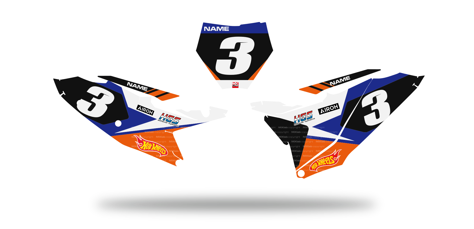Fonds de plaque KTM LAB3 - Motocross & Enduro personnalisable