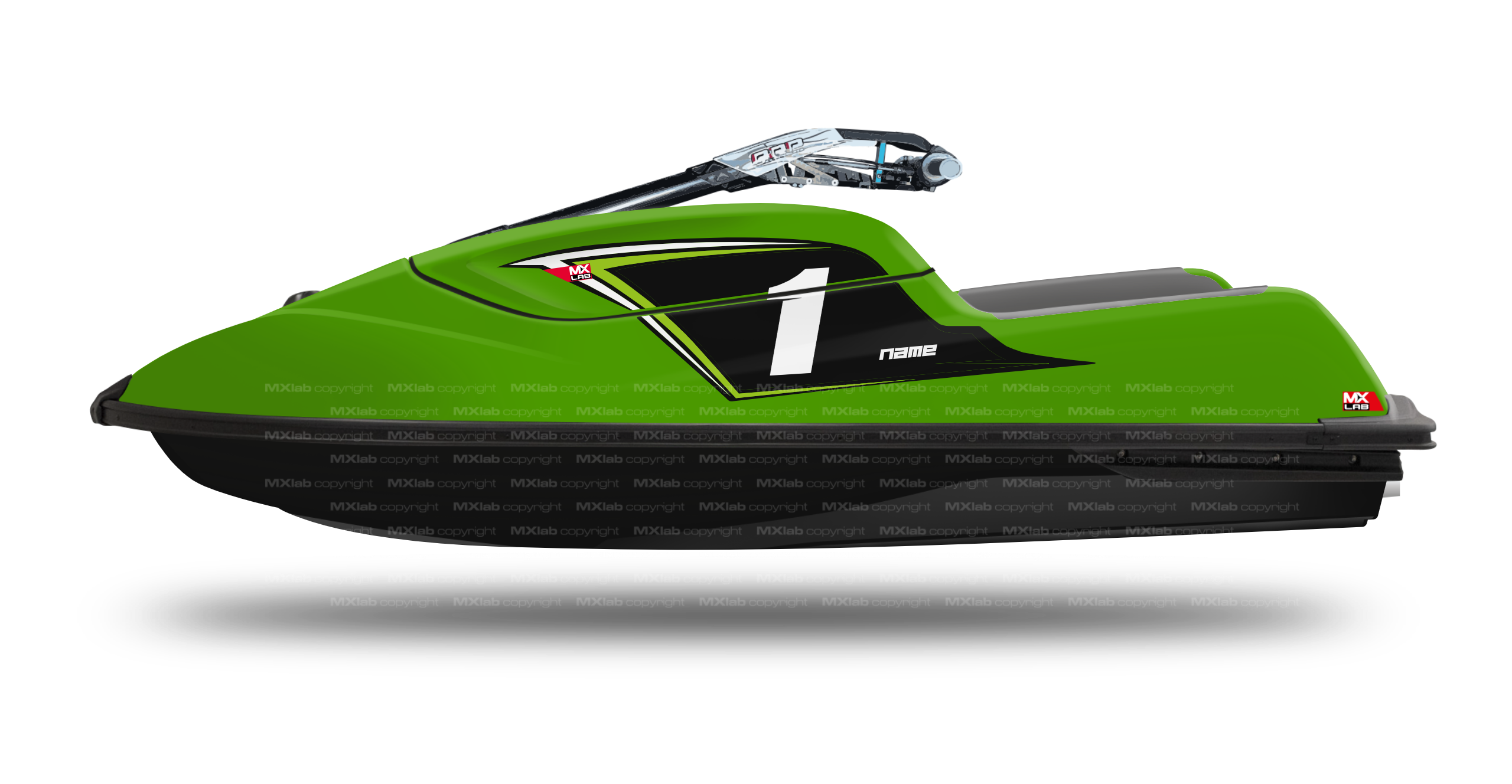 Kawasaki SXR1500 LAB1 black background graphic kit