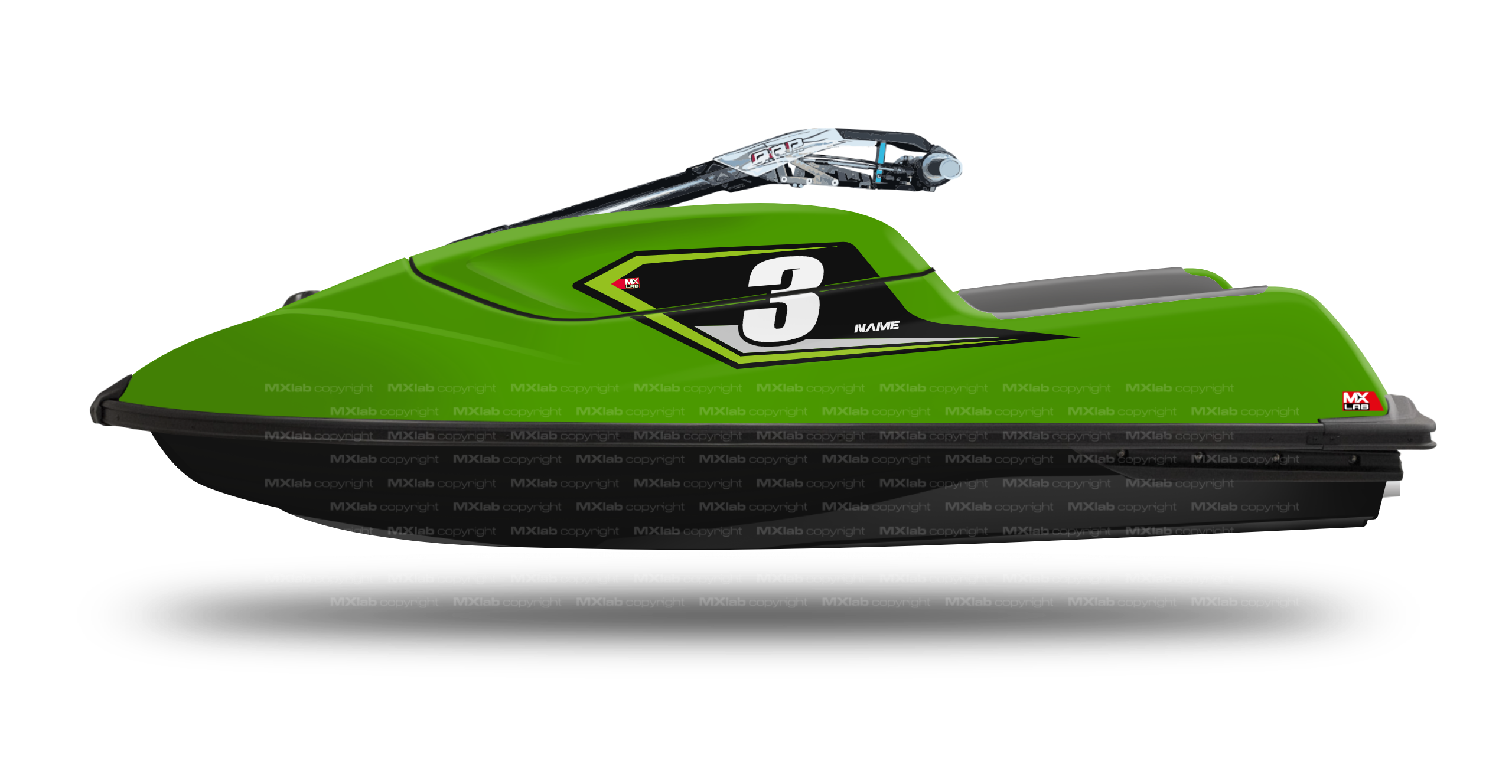 Kawasaki SXR1500 LAB3 black background graphic kit