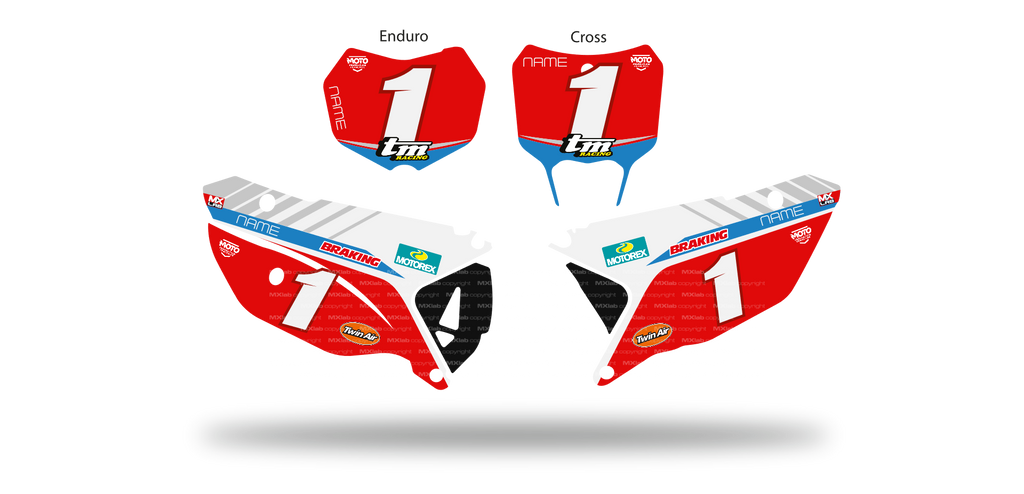 Fonds de plaque TM LAB1 - Motocross & Enduro personnalisable