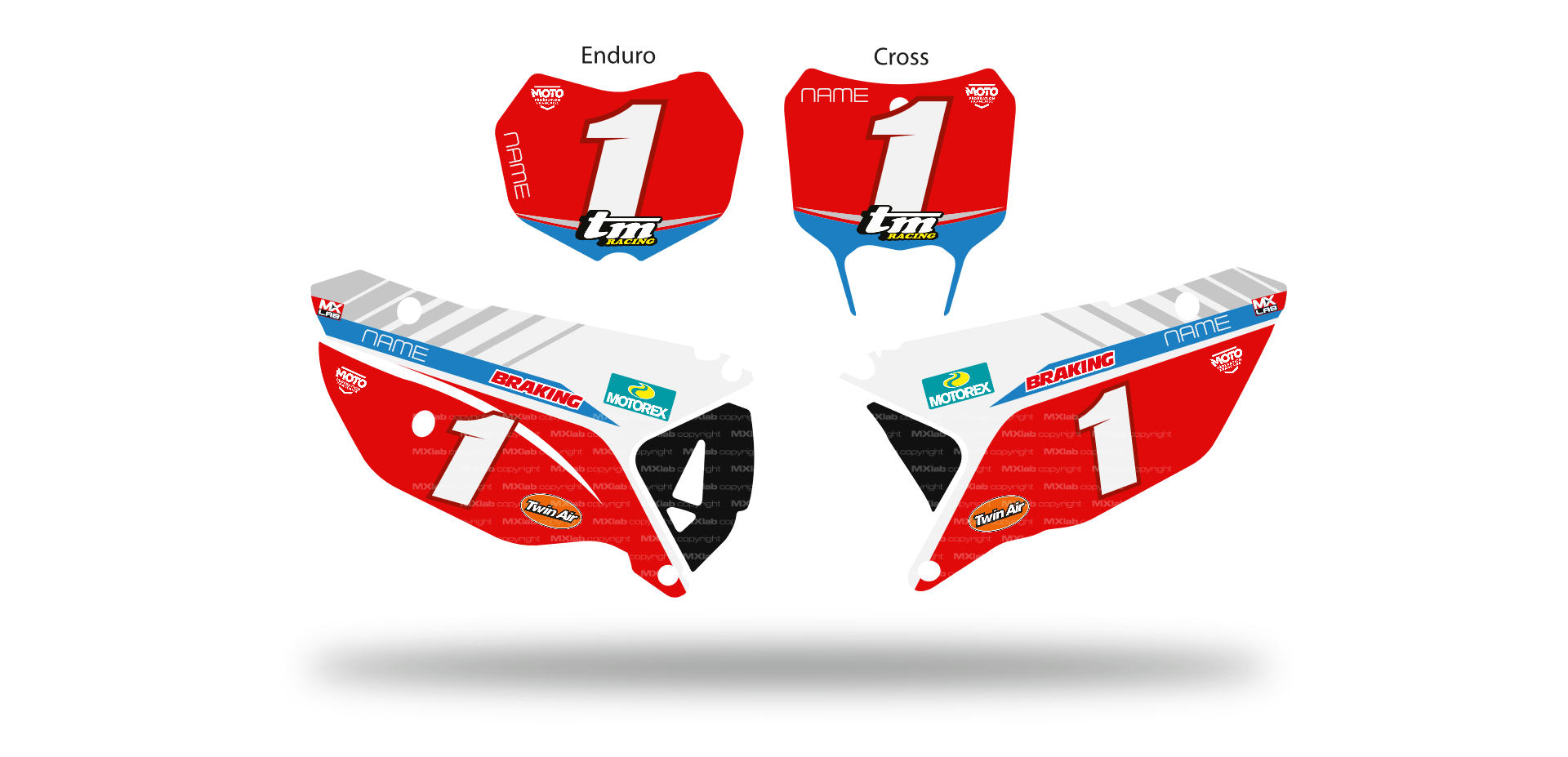 Fonds de plaque TM LAB1 - Motocross & Enduro personnalisable