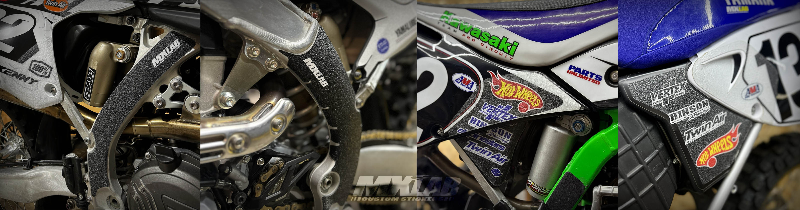Bannière protections grip moto MXlab pour kit déco et protection de cadre motocross enduro
